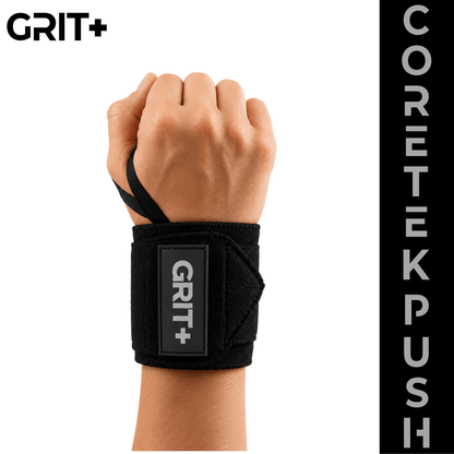 Coretek Push by GRIT+ - Premium Wrist Support Wraps - Grit+